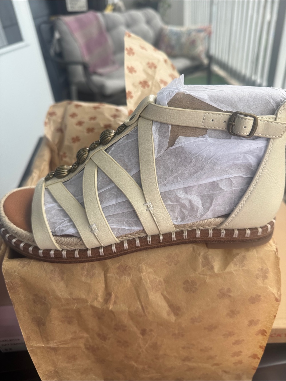 Lucky Brand Women's Korina Embellished Strappy Gladiator Flat Sandals 5M New - Picture 13 of 13